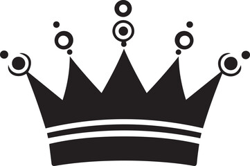 Minimalist crown silhouette, Crown silhouette logo, Crown vector Icon.