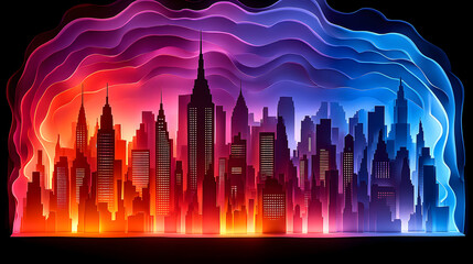 background with clouds and sun