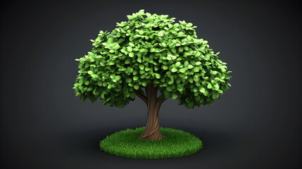 green tree with green leaves