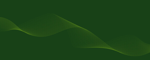 green abstract wave background