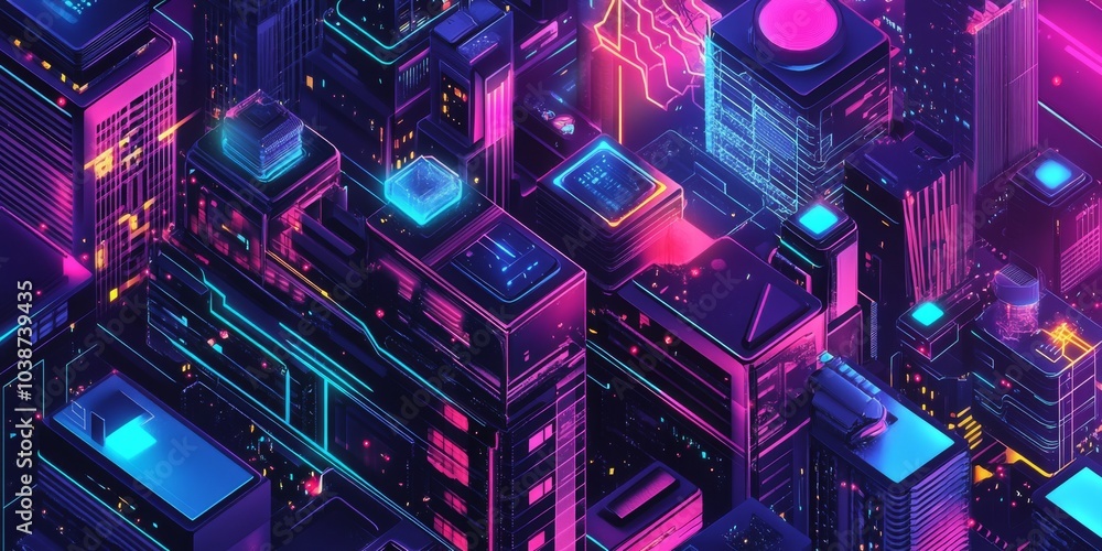 Aufkleber cyberpunk-inspired designs using patterns and 3d networks. perfect for social media, app interfaces,