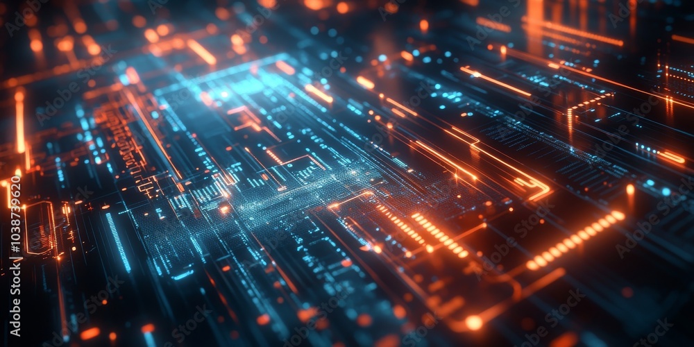Poster cyberpunk-inspired designs using patterns and 3d networks. perfect for social media, app interfaces,