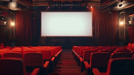 Billboards with blank space movie poster cinema. white blank mockup movie frame.