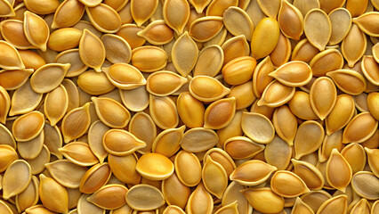 Seamless Texture of Pumpkin Seeds, Realistic Patterns, Natural Colors, Soft Lighting, High Resolution