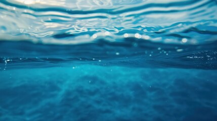 Underwater View of Tranquil Blue Water