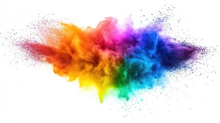 A vibrant explosion of colored powder creating a dynamic, artistic effect.