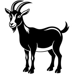 Obraz premium Goat vector silhouette 