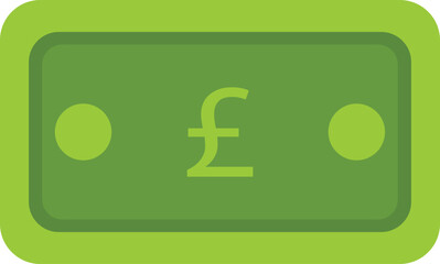 Green pound sterling note icon currency finance illustration 