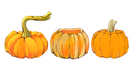 pumpkins, autumn vegetables, halloween pumpkins