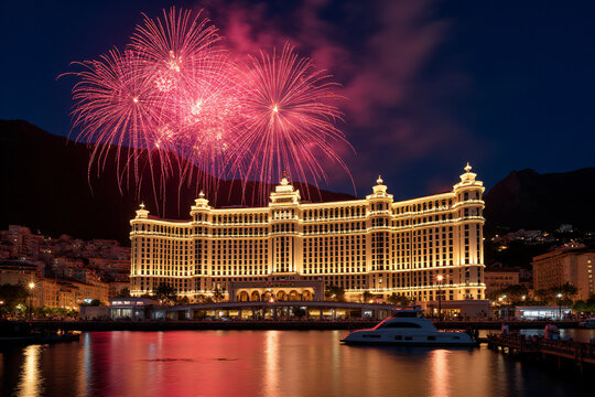 luxury casino monte carlo lights night vibrant celebrations january first