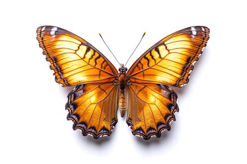 Fototapeta premium Beautiful orange and yellow butterfly spreading its wings