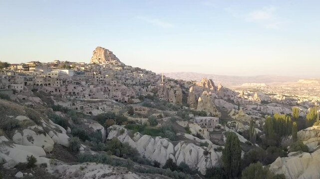Uchisar Castle Aerial Drone Tour | Ancient Cappadocia Fortress Turkey