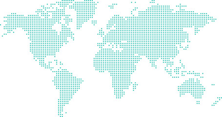 dotted map of World
