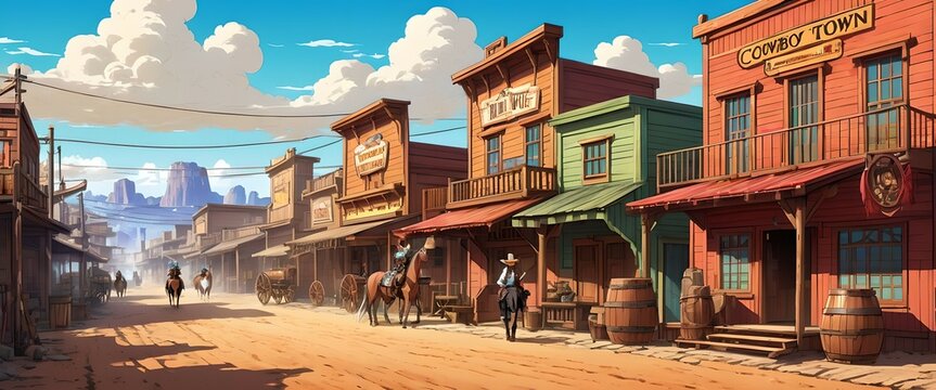 cowboy town, wild west