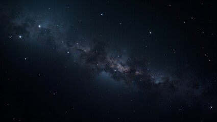 Fototapeta premium Starry galaxy with twinkling stars and nebula clouds in background