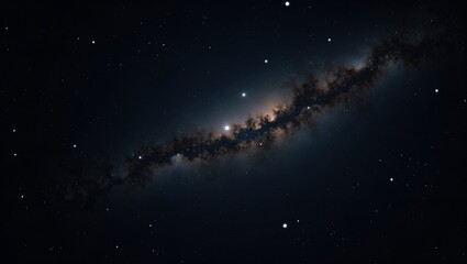 Fototapeta premium Starry galaxy with twinkling stars and nebula clouds in background