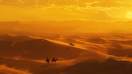 Vast Desert Landscape with Rolling Sand Dunes