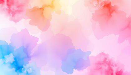 Abstract colorful pastel watercolor with copy space for place your design or invitation card, web background, cell phone case. Digital art painting isolated with white highlights, png