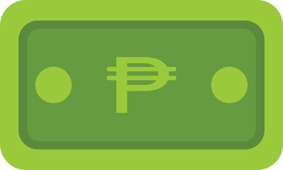 Green mexican peso note icon currency finance illustration 