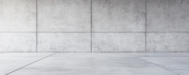 A minimalist concrete wall and floor combination showcasing a modern, industrial aesthetic with a clean design.
