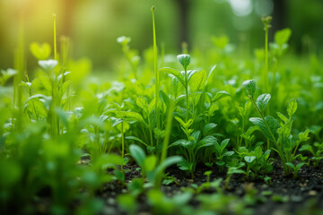 Obraz premium remove weeds green garden thoroughly daily maintain appearance prevent overgrowth