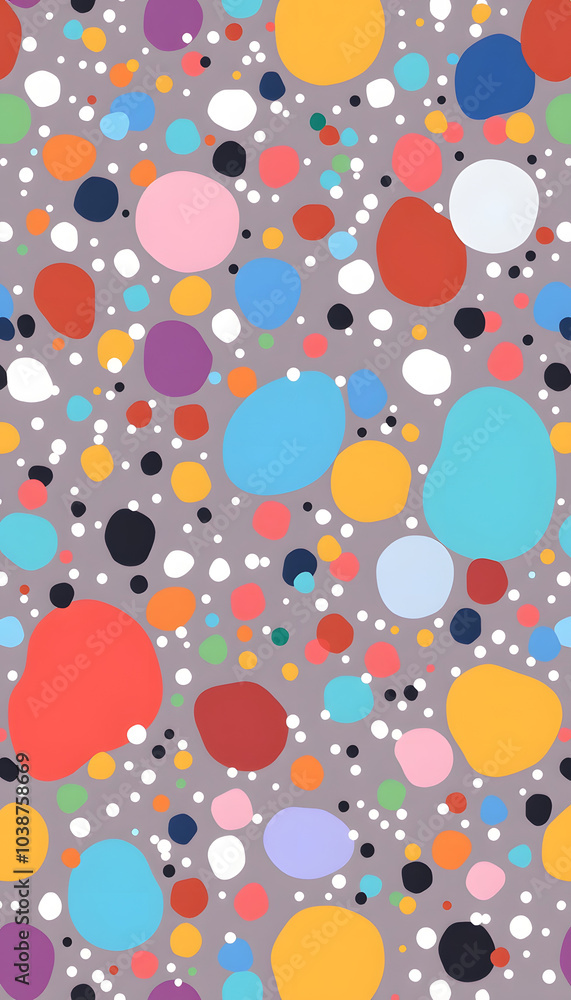 Wall mural terrazzo pattern abstract background in speckled colorful pattern isolated with white highlights, pn