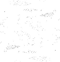 Small uneven spots and particles of debris. Abstract vector texture.  Distressed uneven background. Grunge texture overlay with fine grains isolated on white background. Vector illustration. EPS10.