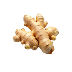 Fresh ginger, isolated on a transparent background