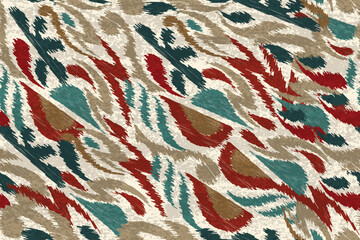 abstract seamless motif fabric patterns, abstract ikat, carpet, fabric, batik	