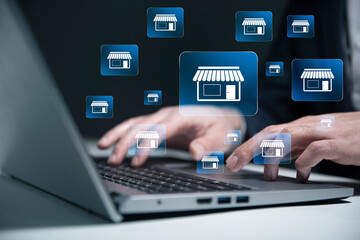 Franchise business concept, franchise network business marketing