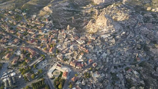Uchisar Castle Aerial Drone Tour | Ancient Cappadocia Fortress Turkey