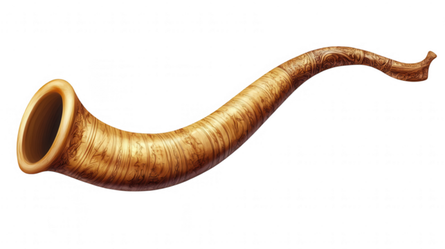 Hanukkah Shofar Design for Festive Celebrations, PNG File, Transparent Background
