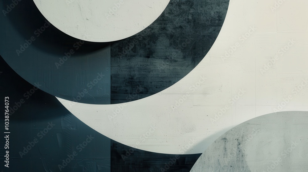 Poster minimalist abstract composition with bold lines