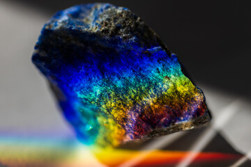 natural Lapis Lazuli in prism light