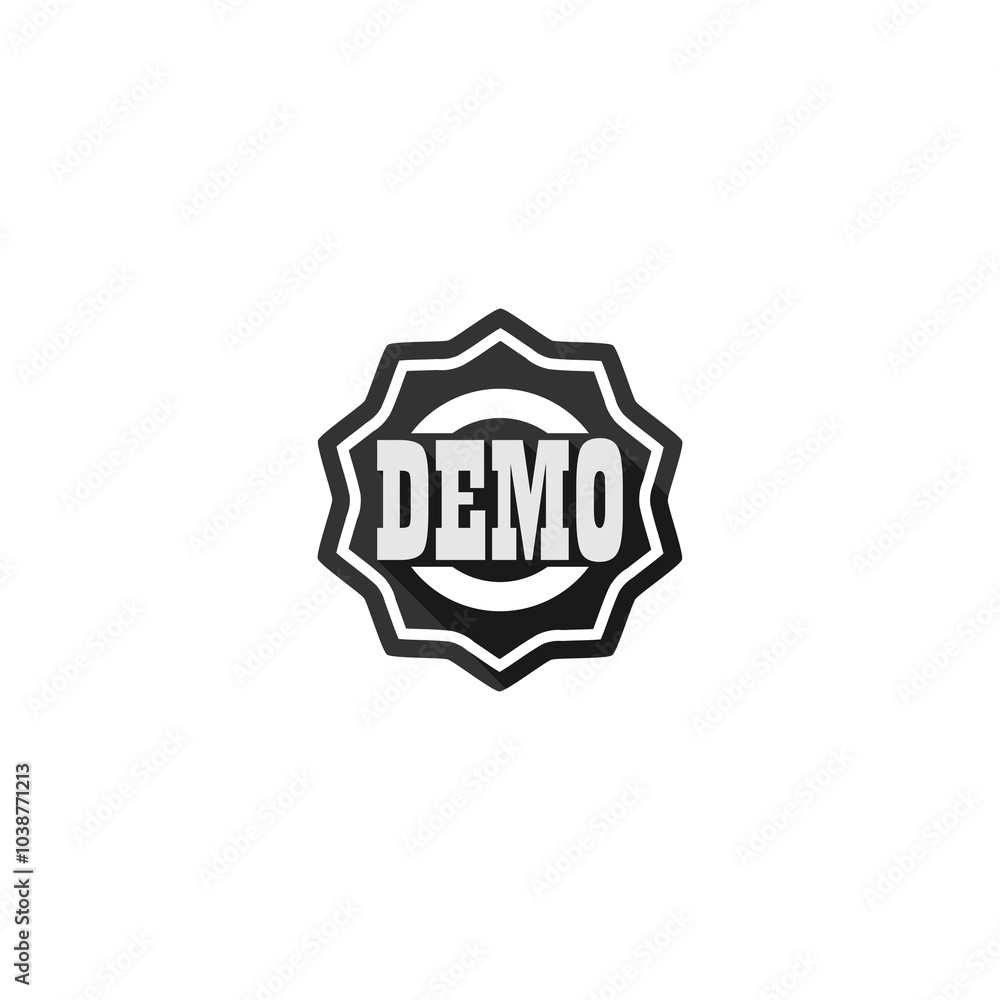 Poster demo icon isolated on transparent background