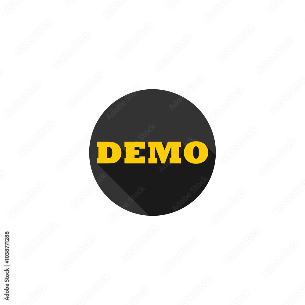 Poster demo icon isolated on transparent background