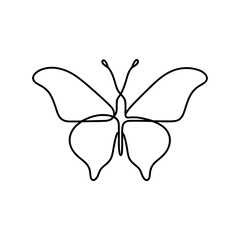 Naklejka premium Butterfly Line Art
