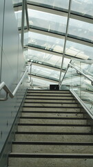 modern stairs escalator in a building architecture staircase