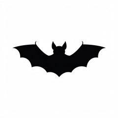 Fototapeta premium A bat silhouette. Black and white image. Halloween concept.