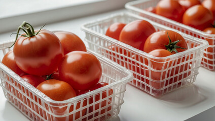 Image of fresh tomatoes in a basket