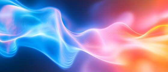 Obraz premium Abstract cold color and gradients waves texture background panorama banner for web design backdrop wallpaper illustration