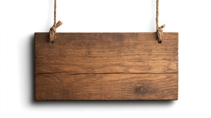 Wooden sign, white isolate background