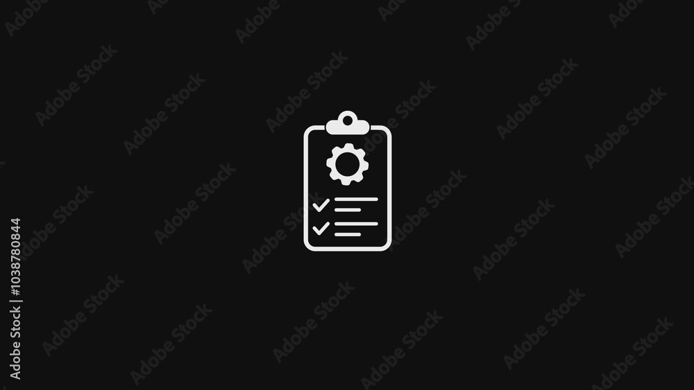 Poster simple document file settings outline icon