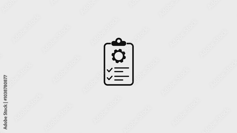 Poster simple document file settings outline icon