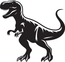 T-Rex silhouette vector art on white background