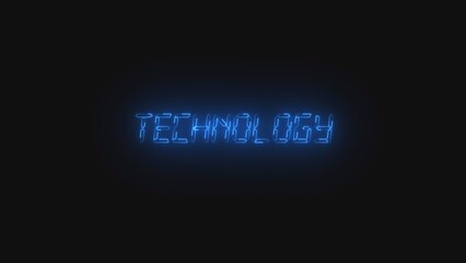 Background text font with neon light.