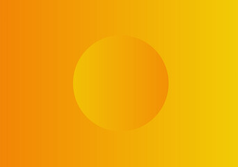 Sun on gradient background. Vector illustration. Orange and yellow colors. Abstract orange background with circles