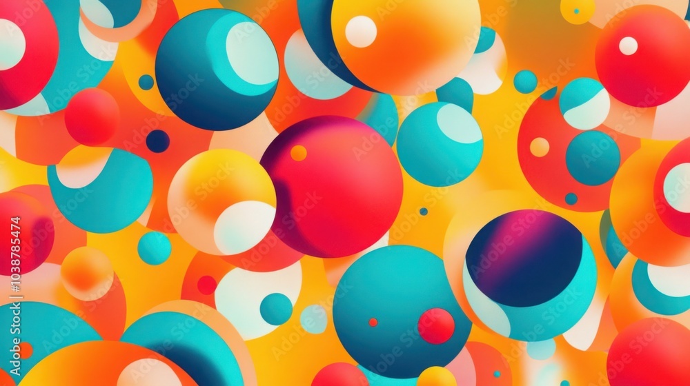 Poster a dynamic pattern of moving shapes and colors that create an engaging visual experience