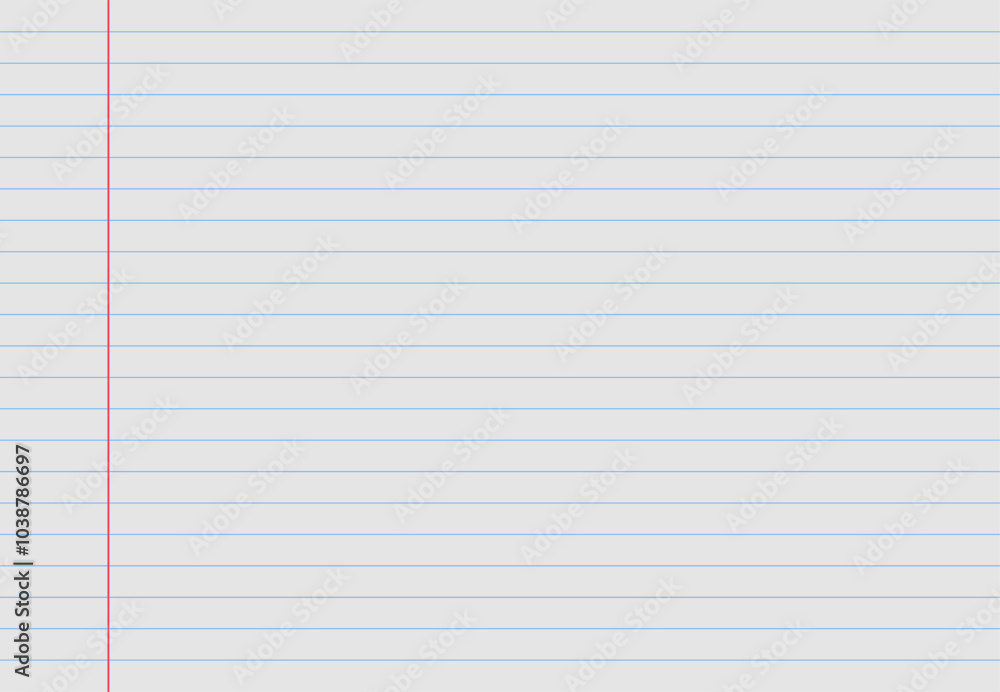 Aufkleber Notebook paper background. Lined page template. Blank paper sheet with lines