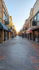Deserted Shopping Street in Off-Season Mood